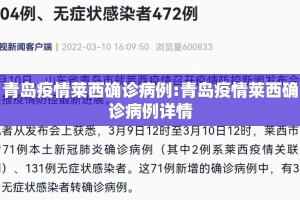 青岛疫情莱西确诊病例:青岛疫情莱西确诊病例详情