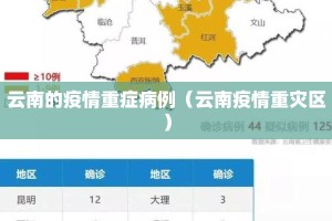 云南的疫情重症病例（云南疫情重灾区）