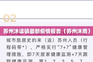 苏州沐读镇最新疫情报告（苏州沐雨）