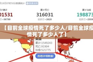 【目前全球疫情死了多少人/目前全球疫情死了多少人了】