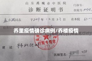 乔里疫情确诊病例/乔楼疫情