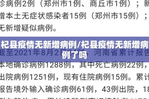 杞县疫情无新增病例/杞县疫情无新增病例了吗