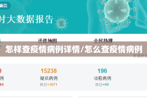怎样查疫情病例详情/怎么查疫情病例