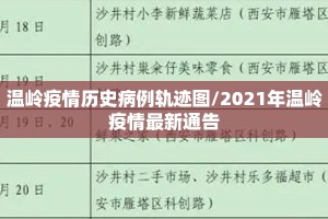 温岭疫情历史病例轨迹图/2021年温岭疫情最新通告