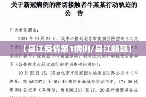 【昌江疫情第1病例/昌江新冠】