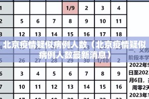 北京疫情疑似病例人数（北京疫情疑似病例人数最新消息）