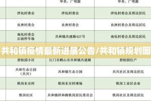 共和镇疫情最新进展公告/共和镇规划图
