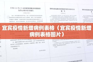 宜宾疫情新增病例表格（宜宾疫情新增病例表格图片）