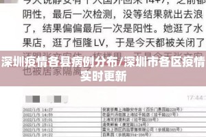 深圳疫情各县病例分布/深圳市各区疫情实时更新
