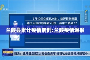 兰陵县累计疫情病例:兰陵疫情通报