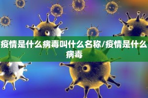 疫情是什么病毒叫什么名称/疫情是什么病毒
