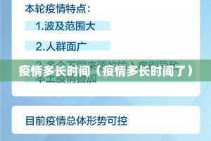 疫情多长时间（疫情多长时间了）