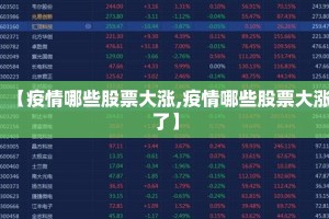 【疫情哪些股票大涨,疫情哪些股票大涨了】