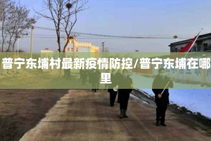 普宁东埔村最新疫情防控/普宁东埔在哪里