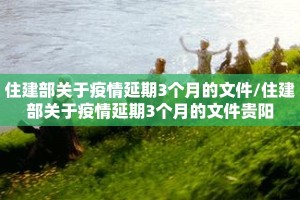 住建部关于疫情延期3个月的文件/住建部关于疫情延期3个月的文件贵阳