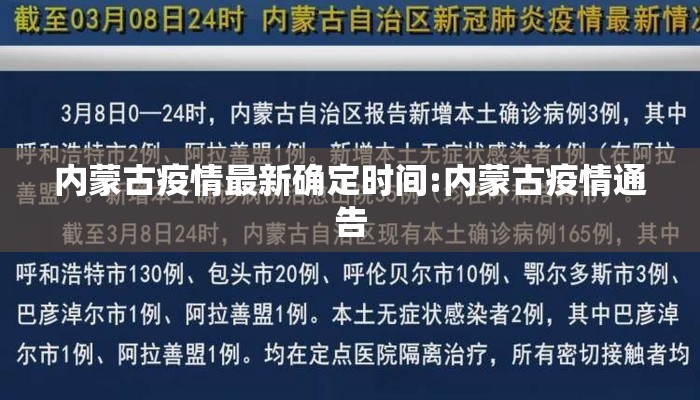 内蒙古疫情最新确定时间:内蒙古疫情通告
