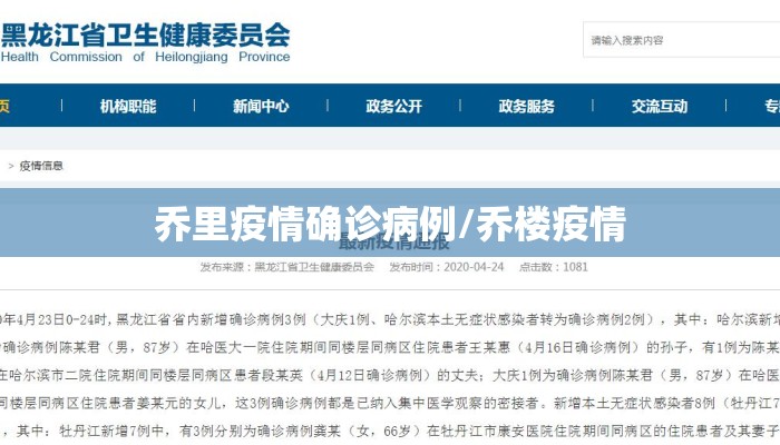 乔里疫情确诊病例/乔楼疫情