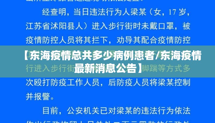 【东海疫情总共多少病例患者/东海疫情最新消息公告】
