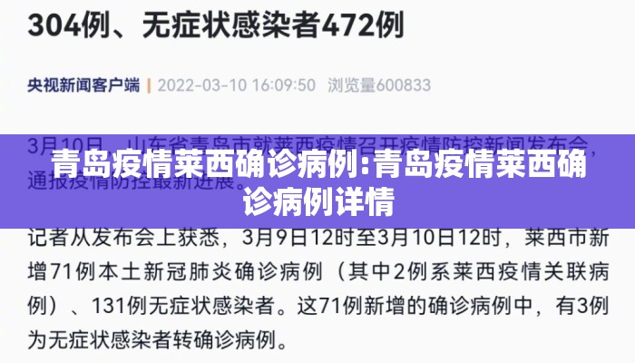青岛疫情莱西确诊病例:青岛疫情莱西确诊病例详情