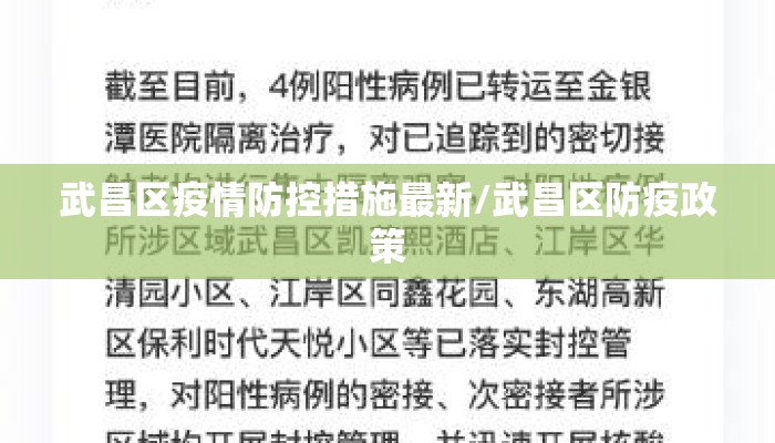 武昌区疫情防控措施最新/武昌区防疫政策