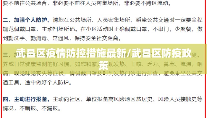 武昌区疫情防控措施最新/武昌区防疫政策