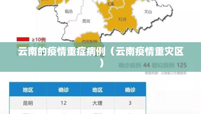 云南的疫情重症病例（云南疫情重灾区）