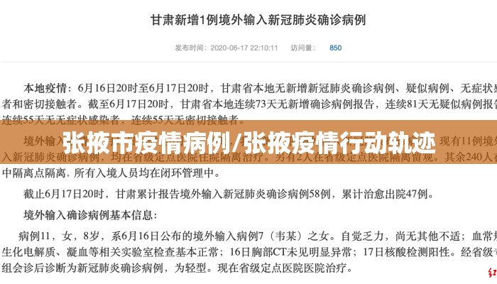 张掖市疫情病例/张掖疫情行动轨迹