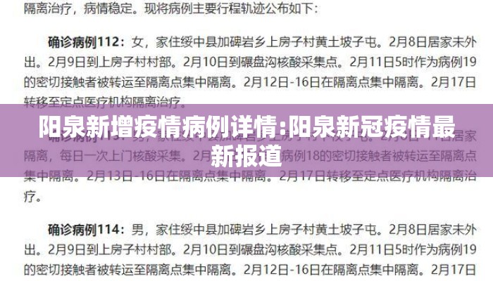 阳泉新增疫情病例详情:阳泉新冠疫情最新报道
