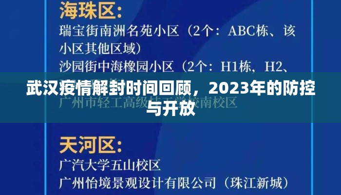 武汉疫情解封时间回顾，2023年的防控与开放