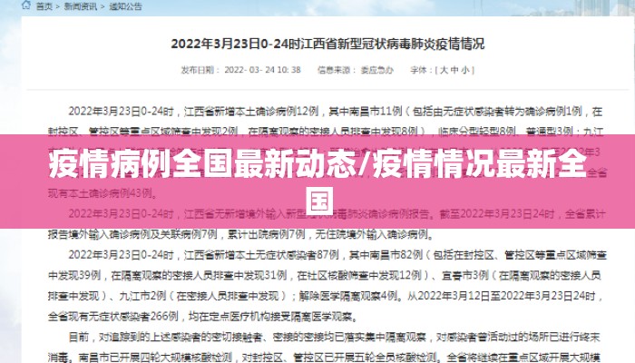 疫情病例全国最新动态/疫情情况最新全国