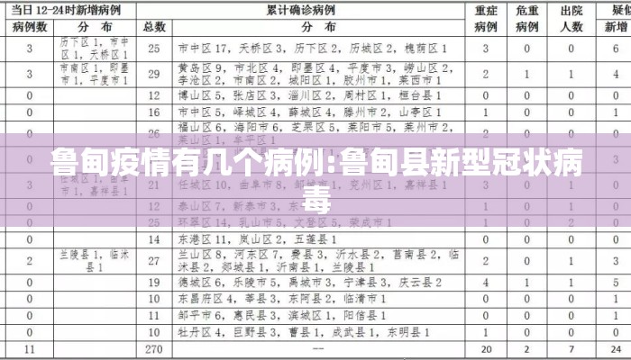 鲁甸疫情有几个病例:鲁甸县新型冠状病毒