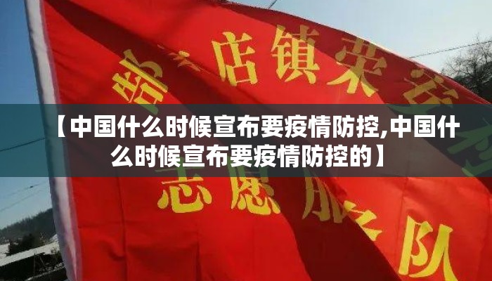 【中国什么时候宣布要疫情防控,中国什么时候宣布要疫情防控的】
