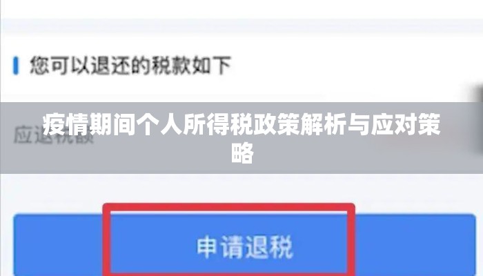 疫情期间个人所得税政策解析与应对策略