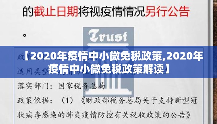 【2020年疫情中小微免税政策,2020年疫情中小微免税政策解读】