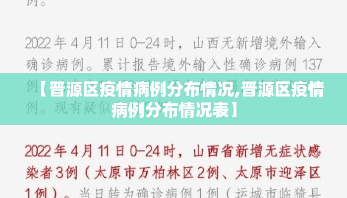 【晋源区疫情病例分布情况,晋源区疫情病例分布情况表】
