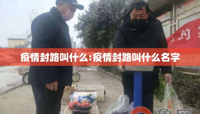 疫情封路叫什么:疫情封路叫什么名字