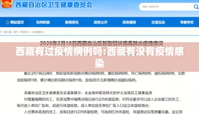 西藏有过疫情病例吗:西藏有没有疫情感染