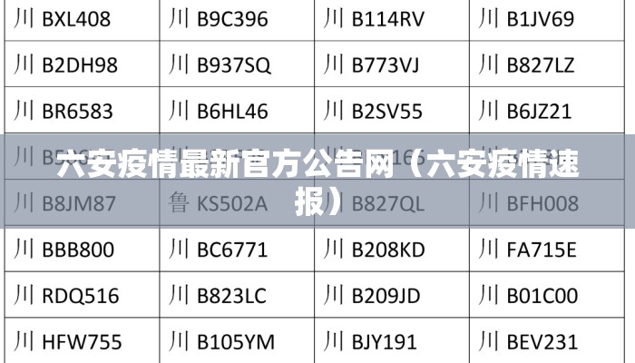 六安疫情最新官方公告网（六安疫情速报）