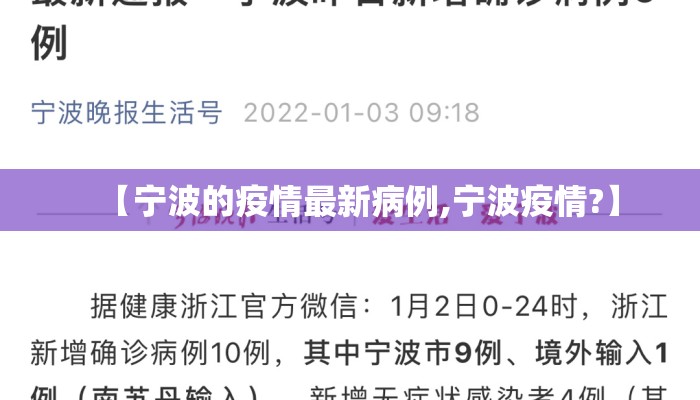【宁波的疫情最新病例,宁波疫情?】