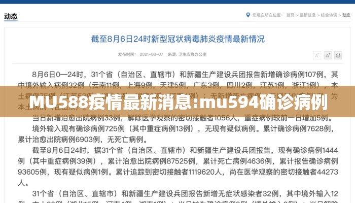 MU588疫情最新消息:mu594确诊病例