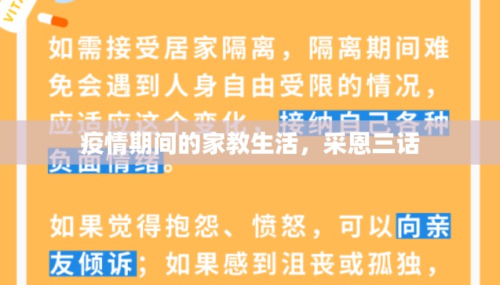 疫情期间的家教生活，采恩三话