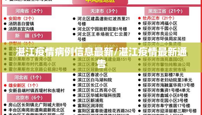 湛江疫情病例信息最新/湛江疫情最新通告