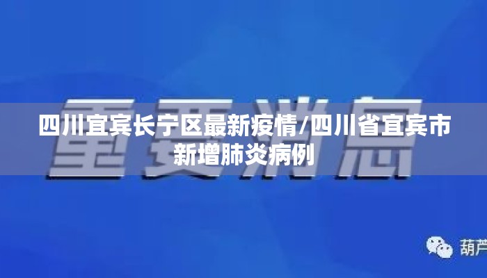 四川宜宾长宁区最新疫情/四川省宜宾市新增肺炎病例