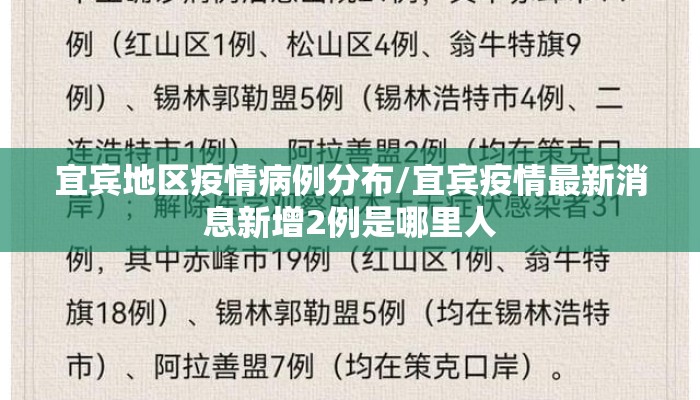 宜宾地区疫情病例分布/宜宾疫情最新消息新增2例是哪里人