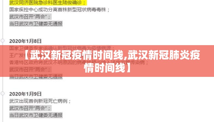 【武汉新冠疫情时间线,武汉新冠肺炎疫情时间线】