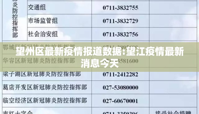 望州区最新疫情报道数据:望江疫情最新消息今天