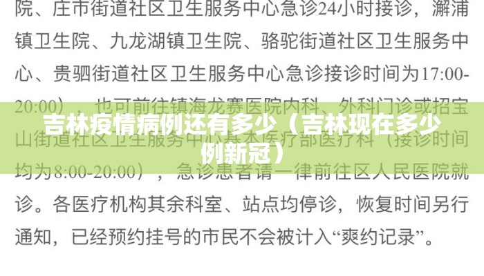 吉林疫情病例还有多少（吉林现在多少例新冠）