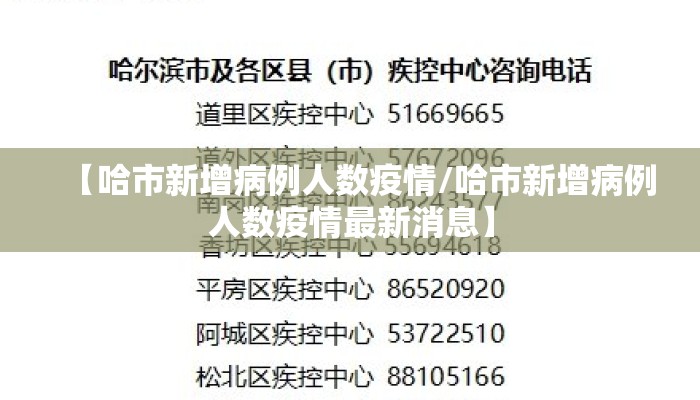 【哈市新增病例人数疫情/哈市新增病例人数疫情最新消息】