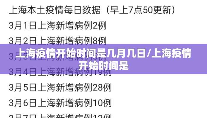 上海疫情开始时间是几月几日/上海疫情开始时间是