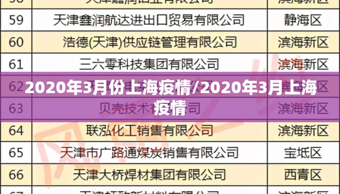 2020年3月份上海疫情/2020年3月上海疫情